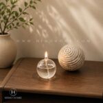 شمع پیرکس حبابی قطر ۶ سانتی‌متر دست‌ساز مناسب دکور منزل و هدیه | هیموهوم