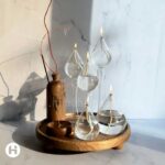 شمع پیرکس اشکی پایه‌دار ست رستا